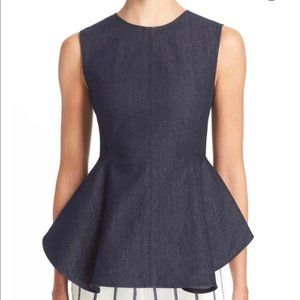 Theory Denim Peplum Top Sz Small